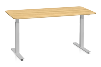 Schreibtisch 1600x800 mm Eiche/Silber motorisiert