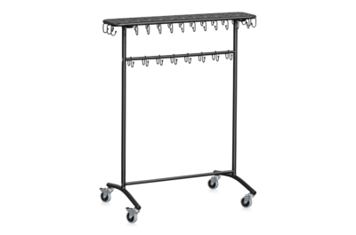 Clothes Trolley 46 Compartments Black