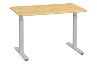 Schreibtisch 1200x800 mm Eiche/Silber motorisiert