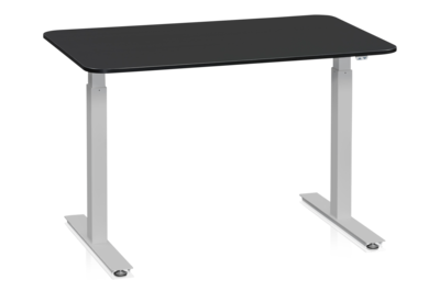 Schreibtisch 1200x800 mm Schwarz/Silber Motorisiert