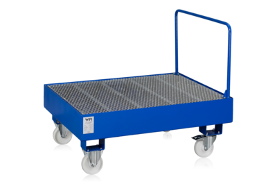 Auffangwanne mit Rollen für 2 Fässer